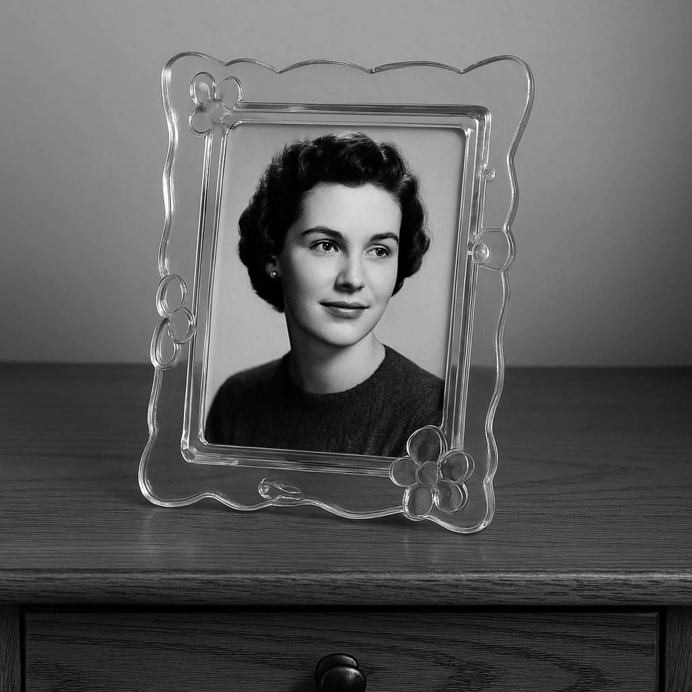 Vintage 1980's Glass Photo Frame by Mikasa for 4"x6" Photo